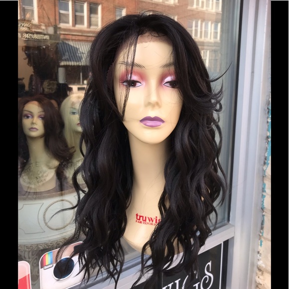 Long dark brown 6X6 freepart Lacefront Wig…